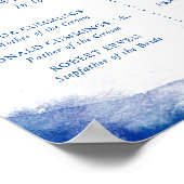 サファイア タイド ウェディング メモリアル サイン (角)