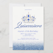 サファイア＆ダイヤモンドのキンセアニエラ招待状 招待状 (正面)