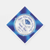 サファイア、ダイヤモンドヒール、誕生日ナプキン スタンダードランチョンナプキン (角)