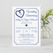 サファイア ダイヤモンド 結婚5周年パーティー 招待状 (スタンド正面)