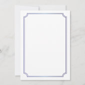 サファイア ダイヤモンド 結婚5周年パーティー 招待状 (裏面)