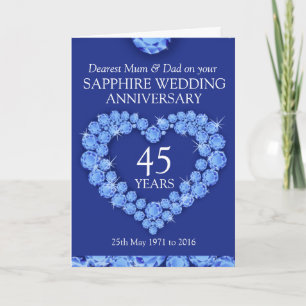 サファイア 結婚記念日 お母さん お父さん カード
