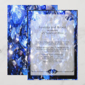サファイア 45周年結婚記念日招待状 招待状 (正面/裏面)