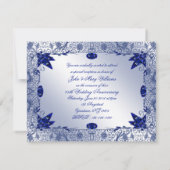 サファイア 45周年 結婚式招待状 4.25x5.5 招待状 (裏面)