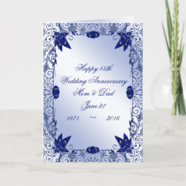 サファイア 45周年 結婚記念日 グリーティングカード