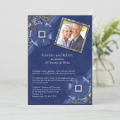 サファイア 45周年 結婚記念日 招待状 (スタンド正面)