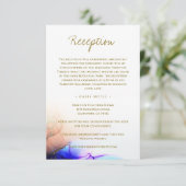 サファイヤエレガントブルーオレンジ金ゴールド結婚ズ エンクロージャーカード (スタンド正面)