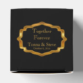 サファイヤエレガントブルー大理石と金ゴールド優先ボックス フェイバーボックス (上部)