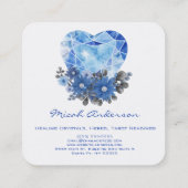 サファイヤハートフラワーズスクエア名刺 スクエア名刺 (裏面)