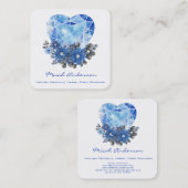 サファイヤハートフラワーズスクエア名刺 スクエア名刺 (正面/裏面)