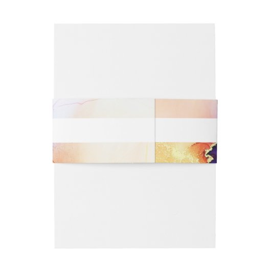 サファイヤモノグラムのブルーオレンジ結婚ズ 招待状ベリーバンド (裏面例)