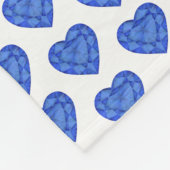 サファイヤ名とは水の色のハート宝石ブランケット フリースブランケット (角)