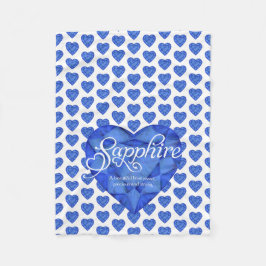 サファイヤ名とは水の色のハート宝石ブランケット フリースブランケット