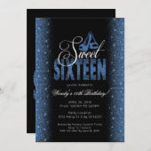 サファイヤ素晴らしブルースウィート16パーティの招待状 招待状 (正面/裏面)