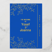 サファイヤ結婚の箔招待状 箔招待状 (正面)