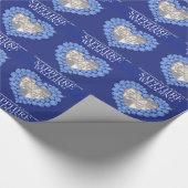 サファイヤ結婚の輝く石の写真のラップ ラッピングペーパー (角)