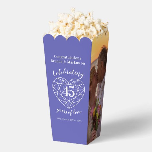 サファイヤ45周年結婚の今の写真 フェイバーボックス (はじけた状態)