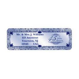 サファイヤ45周年結婚住所 シール