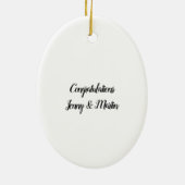 サファイヤ45結婚周年記念ホットエアバルーン セラミックオーナメント (裏面)