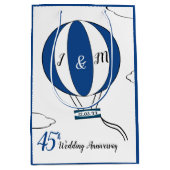 サファイヤ45結婚周年記念ホットエアバルーン ミディアムペーパーバッグ (正面)