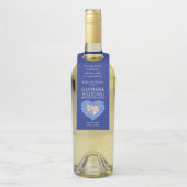 サファイヤ45結婚周年記念写真ハート ボトルネックタグ (ボトル)