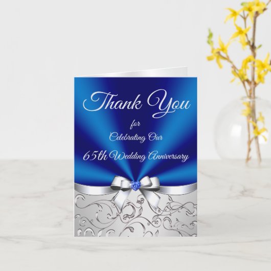 サファイヤ65結婚周年サンキューカード カード (黄色い花)