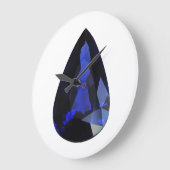 サファイヤ9月の誕生石ブルー ラージ壁時計 (傾斜)