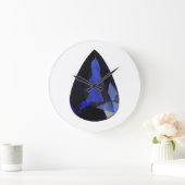 サファイヤ9月の誕生石ブルー ラージ壁時計 (ホーム)