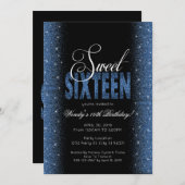 サファイ素晴らしアブルースイート16パーティの招待状 招待状 (正面/裏面)