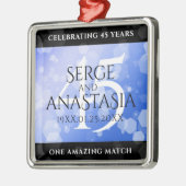 サファエレガントイア結婚45周年 メタルオーナメント (左)