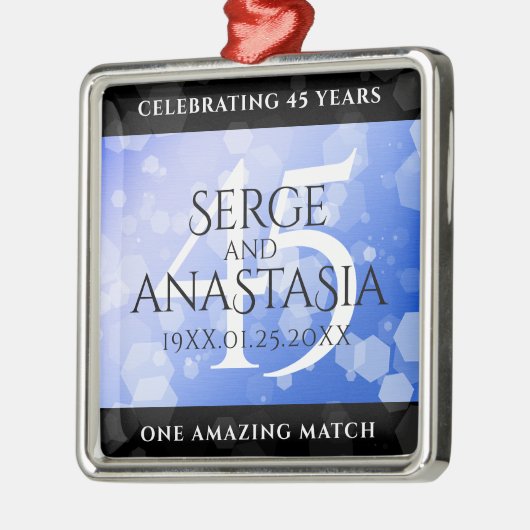 サファエレガントイア結婚45周年 メタルオーナメント (左)