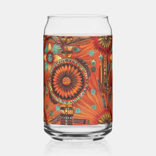 サファエレガントイア「複雑なエコー」プリントされたCan Gl ガラス缶 (正面)