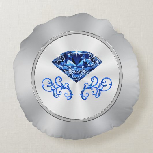 サファパーソナライズされたイ結婚アの記念品 ラウンドクッション (裏面)