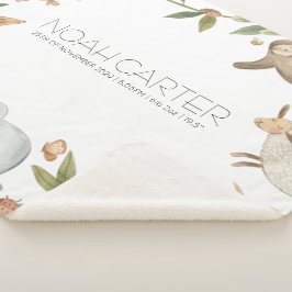 サファパーソナライズされたリ動物の子ども シェルパブランケット