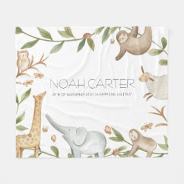 サファパーソナライズされたリ動物の毛布子供へ フリースブランケット