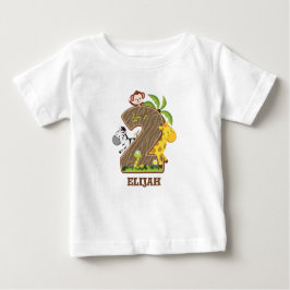 サファパーソナライズされたリ第2誕生日Tシャツ ベビーTシャツ