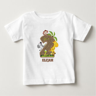 サファパーソナライズされたリ第2誕生日Tシャツ ベビーTシャツ