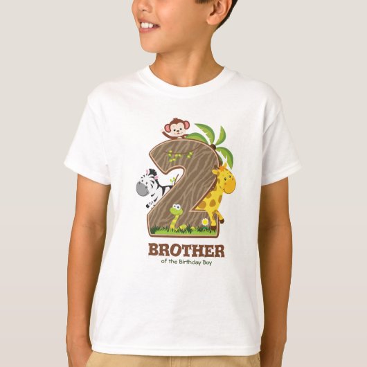 サファパーソナライズされたリ誕生日Tシャツ(兄弟用) Tシャツ (正面)