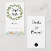 サファリおむつラッフルネームチケット エンクロージャーカード (正面/裏面)