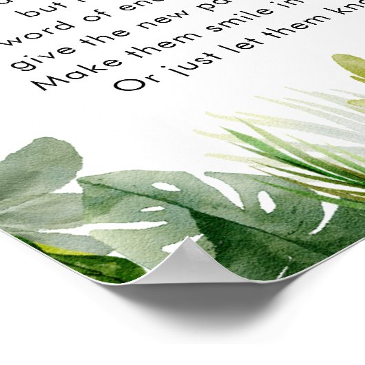 サファリおむつ深夜ベビーシャワーポスター ポスター (角)