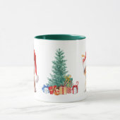 サファリおもしろいアニマルキャットサンタクリスマスコスチューム マグカップ (中央)