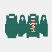 サファリおもしろいアニマルズキレーフサンタクリスマスパーティー フェイバーボックス (折り畳みなし)