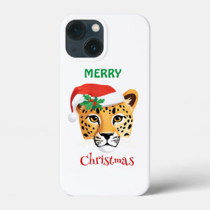 サファリおもしろいアニマルチータヒョウクリスマス iPhone 13 MINIケース