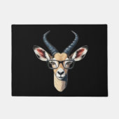 サファリおもしろいーと眼鏡の恋人のためのガゼル顔 ドアマット (正面)
