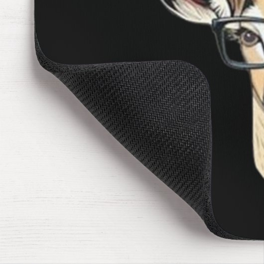 サファリおもしろいーと眼鏡の恋人のためのガゼル顔 マウスパッド (コーナー)