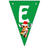 サファリおもしろいーの動物ヒッポサンタクリスマスコスチューム バンティングフラッグ (第3の旗)