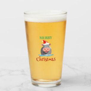 サファリおもしろいーの動物HIPPOサンタクリスマスコスチューム タンブラーグラス