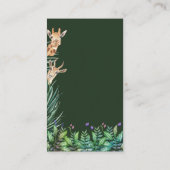 サファリお洒落ジャングルベビーシャワーベビー本 エンクロージャーカード (裏面)