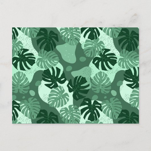 サファリお洒落ジャングル動物園の動物の赤ちゃんシャワー インビテーションポストカード (裏面)