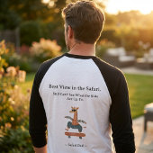 サファリお父さんキリンラグランシャツ | 父の日  Tシャツ